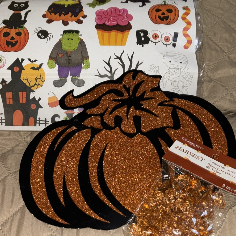 Fall Halloween bundle of fun NIB Two Halloween Journaling Cards harvest jewels